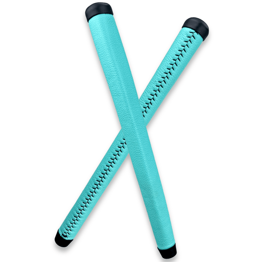 Robin Egg Blue Leather Putter Grip - Pistol - 